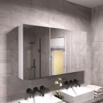 Macken 900mm Mirror Three-Door Shaving Cabinet, White